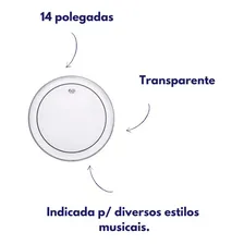 Pele Remo Encore Pinstripe En-0314-ps Para Tom 14 Polegadas Foto mini 4