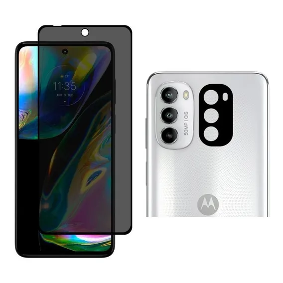 Película 3d Privacidade + Película 3d Câmera P/ Moto G82 Foto 1