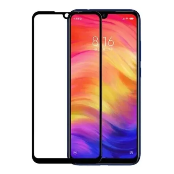 Pelicula De Vidro 3d 4d 5d Para Redmi Note 7 - Cor Preta Foto 1