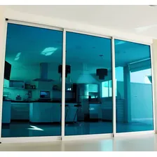 Película Insulfilm Espelhado Residencial Vidro 2m X 75cm Cor Azul Foto mini  3