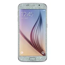 Pelicula Skin Adesivo Glitter Prata Galaxy S7 Edge Foto mini  2