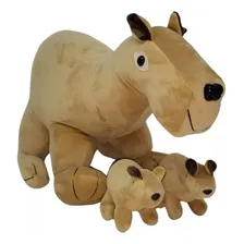 Pelúcia Bichos Grávidos Capivara Com Filhotes Foto mini  3