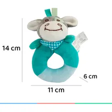 PelĂșcia Gelly Vaquinha PelĂșcia Chocalho Vaquinha Clingo estampado tamanho 14 cm Foto mini 3