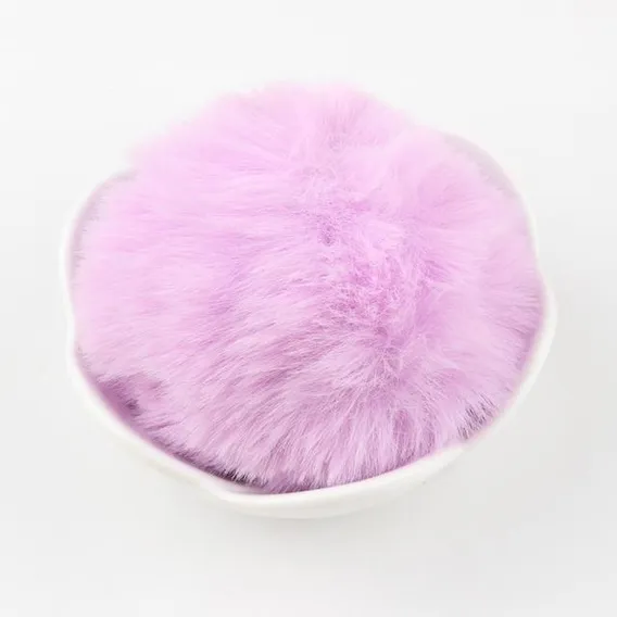 Pelúcia Pompom 8cm Lilás Em Poliéster Foto 1