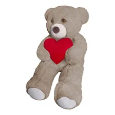 Pelúcia Urso Teddy Urso Pelucia 50cm Coração Aleplush avelã tamanho 50x27cm Foto mini 3