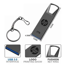 Pen Drive 2tb (2000gb) Hp + Adaptadores De Brinde. Cor Cinza Foto mini 2