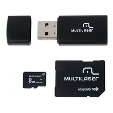 Pen Drive 3 Em 1 Usb Sd Card C/ Adap Sd 8gb Mc058 Multilaser Foto mini 4