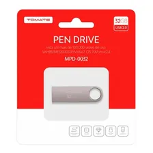 Pen Drive 32 Gigas Tomate Mpd-0032 Plug In,chaveiro,metal Cor Prateado Liso Foto mini 2