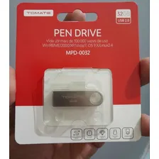 Pen Drive 32 Gigas Tomate Mpd-0032 Plug In,chaveiro,metal Cor Prateado Liso Foto mini 3