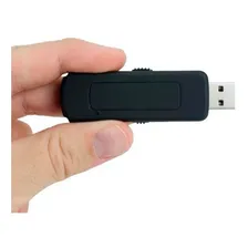Pen Drive Espiao 4gb Spy Gravador Voz Audio Micro Escuta Cor Preto Foto  mini 1