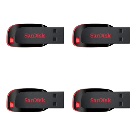 Pen Drive Sandisk Cruzer Blade Usb Flash Drive 64gb 4 Un Foto 1