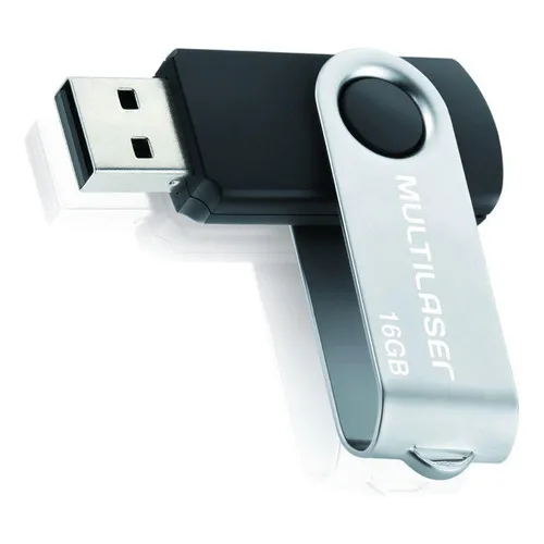 Pen Drive Twist 16gb Preto Multilaser - Pd588 Foto 1