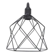 Pendente Aramado Cálice Lustre + Lâmpada Retrô Preto Foto mini 4