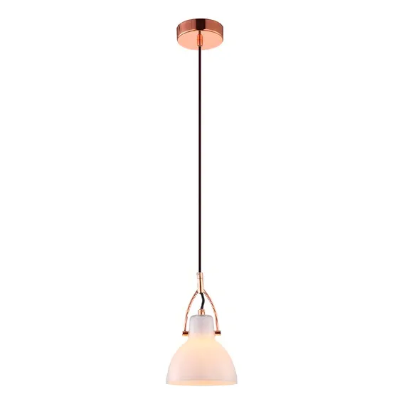 Pendente Bar Branco E Cobre 14cm 1xg9 - Bella Iluminação - 110v/220v Foto 1