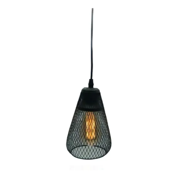 Pendente Cage Luminária Industrial Gaiola Aramado E27 Gmh Cor Preto Foto 1