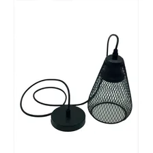 Pendente Cage Luminária Industrial Gaiola Aramado E27 Gmh Cor Preto Foto mini  3