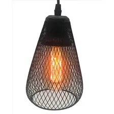 Pendente Cage Luminária Industrial Gaiola Aramado E27 Gmh Cor Preto Foto mini 4