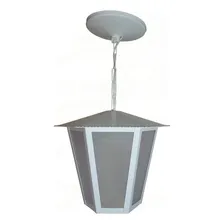 Pendente Colonial Sextavada Grande Ideal Iluminação Branca Foto  mini 1