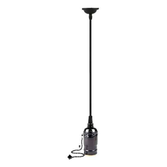 Pendente Com Interruptor Acoplado Retr么 Industrial Cor Chumbo 110v/220v Foto 1