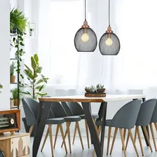 Pendente Copper Metal Cobre E Preto 1e27 41cm Xn003 Bella Foto mini 3