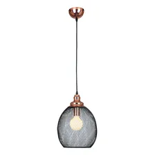 Pendente Copper Metal Cobre E Preto 1e27 41cm Xn003 Bella Foto mini 2