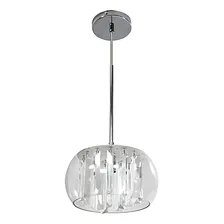 Pendente Cristal Transparente Bella Soho 22cm Hu6422p Cromado 110V/220V Foto mini 1