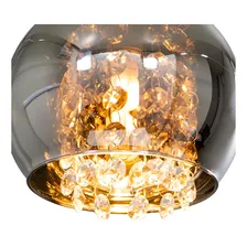 Pendente Cuba Cromada Cristal K9 Ø13cm Lavabo / Sala St1225 Voltagem 110v/220v (bivolt Foto mini 3