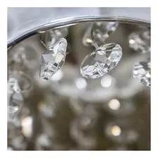 Pendente Cuba Cromada Cristal K9 Ø13cm Lavabo / Sala St1225 Voltagem 110v/220v (bivolt Foto mini 4