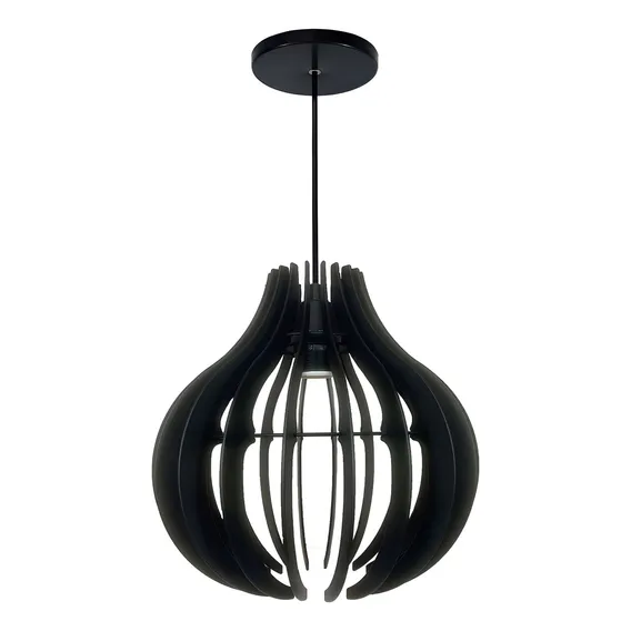 Pendente De Teto Ana Maria Braga 30cm Soquete E27 Preto Foto 1