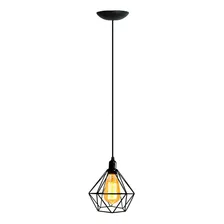 Pendente Diamante Aramado 2m Kit C/4 + 4 Lâmpadas St64 Cor Preto 110v/220v Foto mini 3