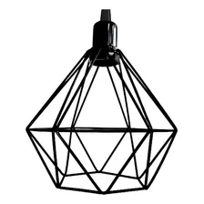 Pendente Diamante Aramado 2m Kit C/4 + 4 Lâmpadas St64 Cor Preto 110v/220v Foto mini 4