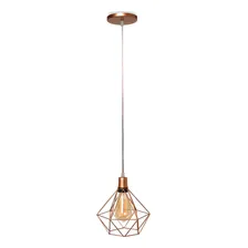 Pendente Diamante Aramado Rose Gold 110/220w Foto mini 1