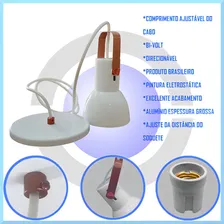 Pendente Direcionavel Em Aluminio - Bocão Cor Branco/Cobre 110V/220V Foto mini  3
