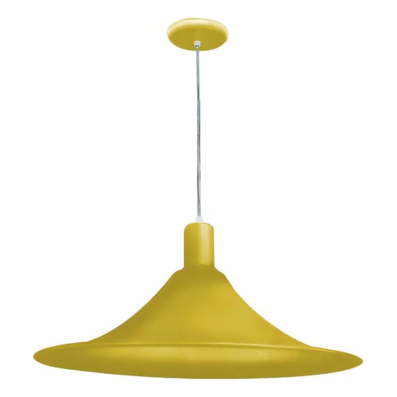 Pendente Llum Aquarela Chapeu Chines 40cm Il Amarelo Foto 1