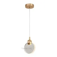 Pendente Luminária Cristal Bolhas Led 7w 3500k Led Estrutura Dourado Foto mini 1