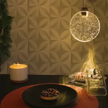 Pendente Luminária Cristal Bolhas Led 7w 3500k Led Estrutura Dourado Foto mini 2