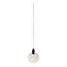 Pendente Luminária Cristal Bolhas Led 7w 3500k Led Estrutura Preto Foto mini 1