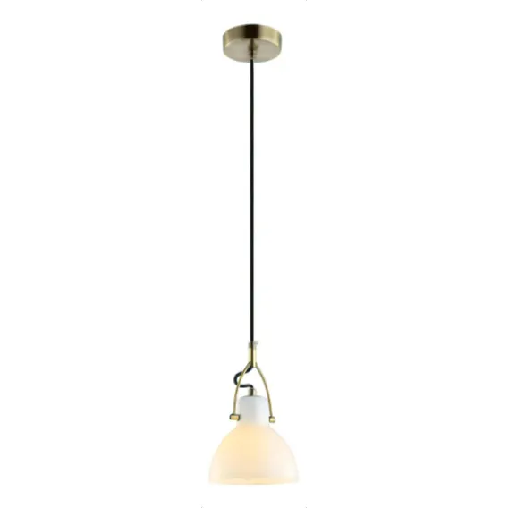 Pendente Lustre Bar Industrial Vidro Metal Ouro Velho Bella Foto 1