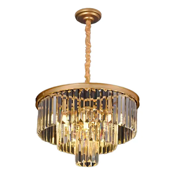 Pendente Lustre Cristal Legitimo Clássica Sala Jantar Quarto Cor Dourado Foto 1