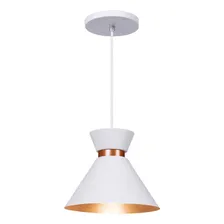 Pendente Lustre Luminária Berlim 15cm Branco Foto  mini 1