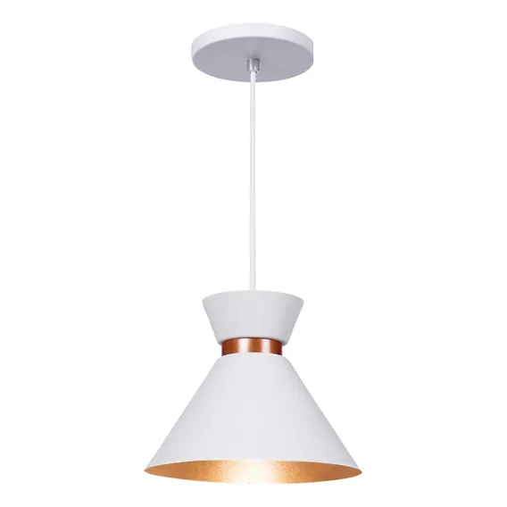 Pendente Lustre Luminária Berlim 15cm Branco Foto 1