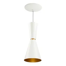 Pendente Lustre Moscou Alumínio 43cm Balcão Mesa St936 Estrutura Branco Com Interior Cobre Foto mini  3