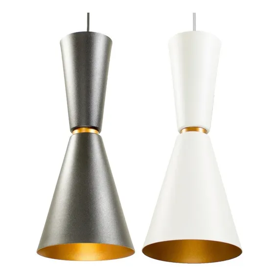 Pendente Lustre Moscou Alumínio 43cm Balcão Mesa St936 Estrutura Branco Com Interior Cobre Foto 1