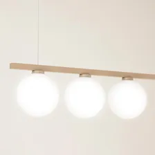 Pendente Lustre Reto Jabuticaba 4 Globos Vidro Champagne Foto mini  2