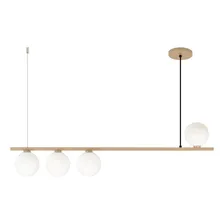 Pendente Lustre Reto Jabuticaba 4 Globos Vidro Champagne Foto  mini 1