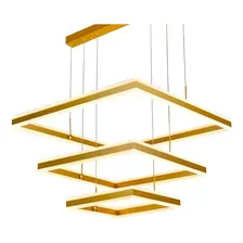 Pendente Lustre Sindora Dcd03048 80x80 Metal AcrÃlico228w Cor Dourado Foto mini 4