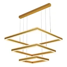 Pendente Lustre Sindora Dcd03048 80x80 Metal AcrÃlico228w Cor Dourado Foto mini 1