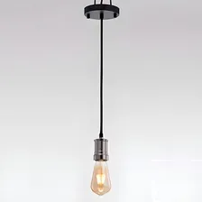 Pendente Lustre Thomas Edison Fumê 1 Lâmpada Cor Preto 127v Foto mini  2
