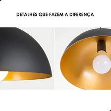 Pendente Meia Lua 60cm AlumÃnio (meia Bola) Foto mini 4