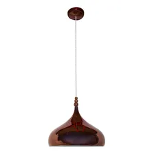 Pendente Metal Espelhado E27 Redondo Fio Regulvel 1m Bronze 110v/220v (bivolt) Foto mini 1